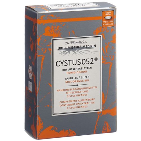 Cystus 052 Bio pastiller Honey Orange 132 st