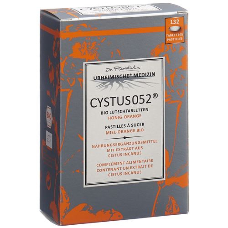 Cystus 052 Bio pastiller Honning Appelsin 132 stk