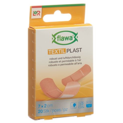 Flawa tekstilplast fast association 2x7cm 20 stk