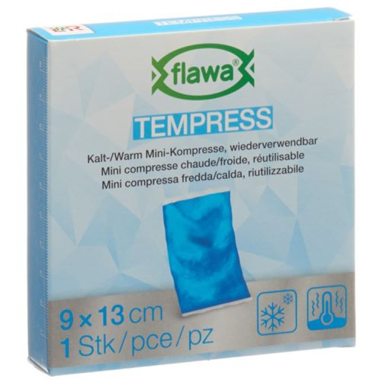 Temppress külm kuum kompress 9x13cm sinine fliisiga