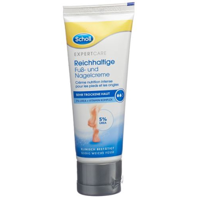 Scholl expert care rich foot and nail cream tube 75 ml