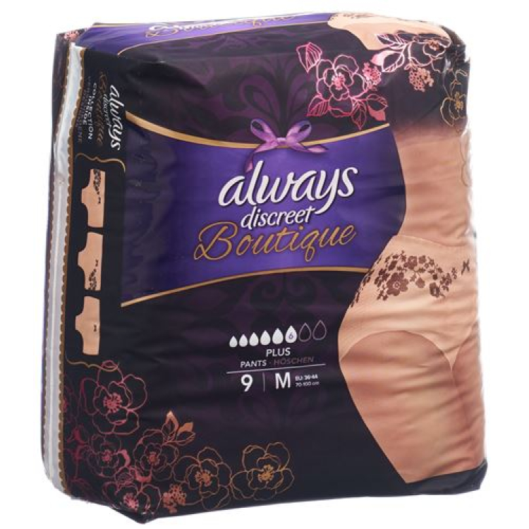 always Discreet Boutique Incontinence Pants M Plus 9 units