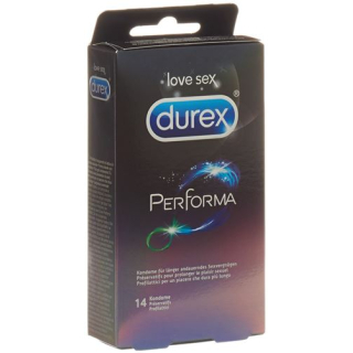 Preservativos Durex Performa para sexo mais longo 14 peças