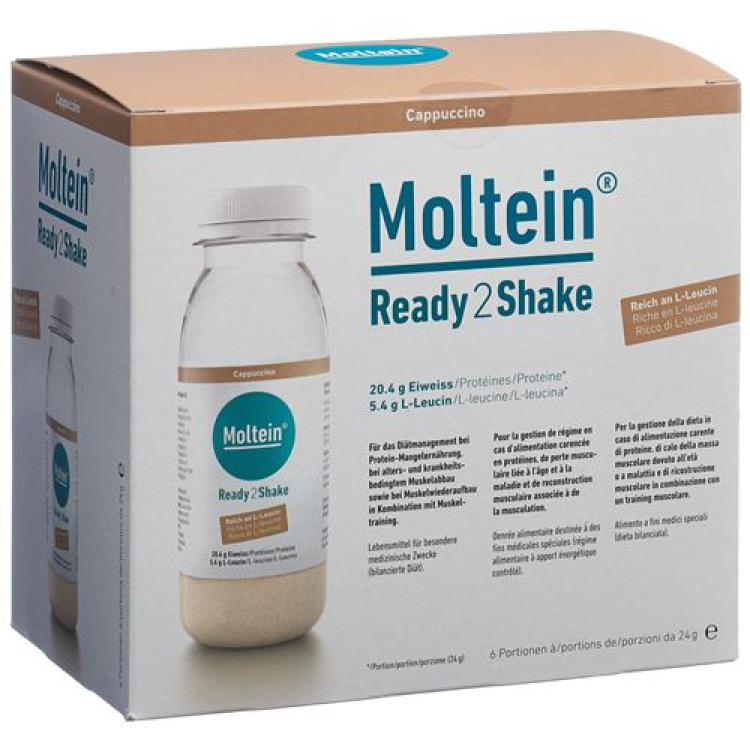 Moltein Ready2Shake cappuccino 6 Fl 24 g