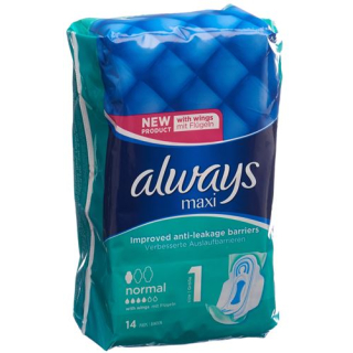 always maxi bandage normal with wings 14 pcs