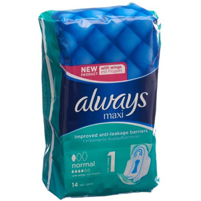 always maxi bandage normal with wings 14 pcs