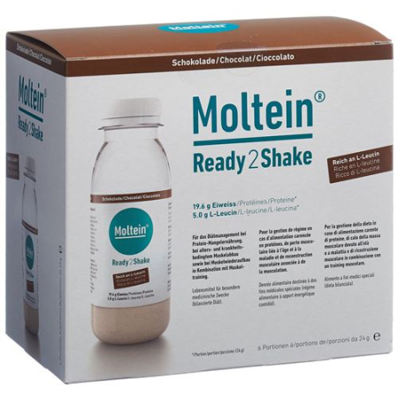 Moltein Ready2Shake Chocolate 6 Bottles 24 g