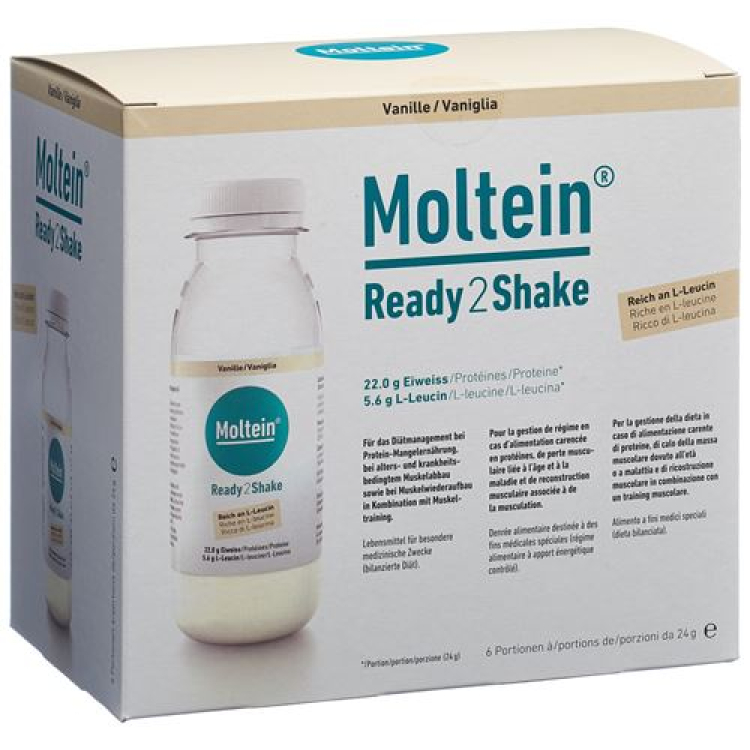 Moltein Ready2Shake vanilla 6 Fl 24 g