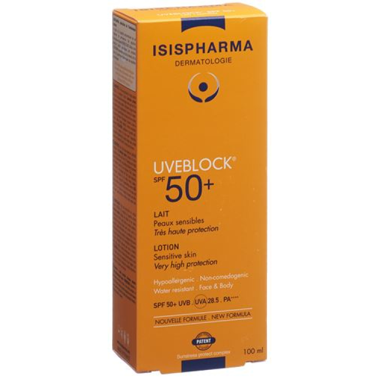 ISIS PHARMACEUTICALS UVEBLOCK LAIT SPF50 + Tb 100 毫升