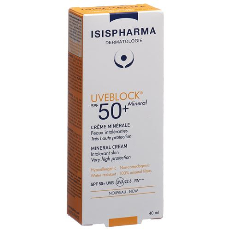 ISIS PHARMACEUTICALS UVEBLOCK מינרל SPF50 + טבליות 40 מ"ל