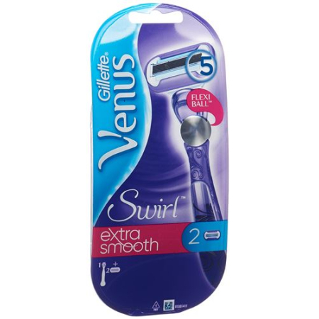 Gillette for Women Venus Extra Smooth Swirl shaver with 2 blades