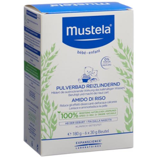 Mustela powder bath Soothing rice starch 6 x 30 g