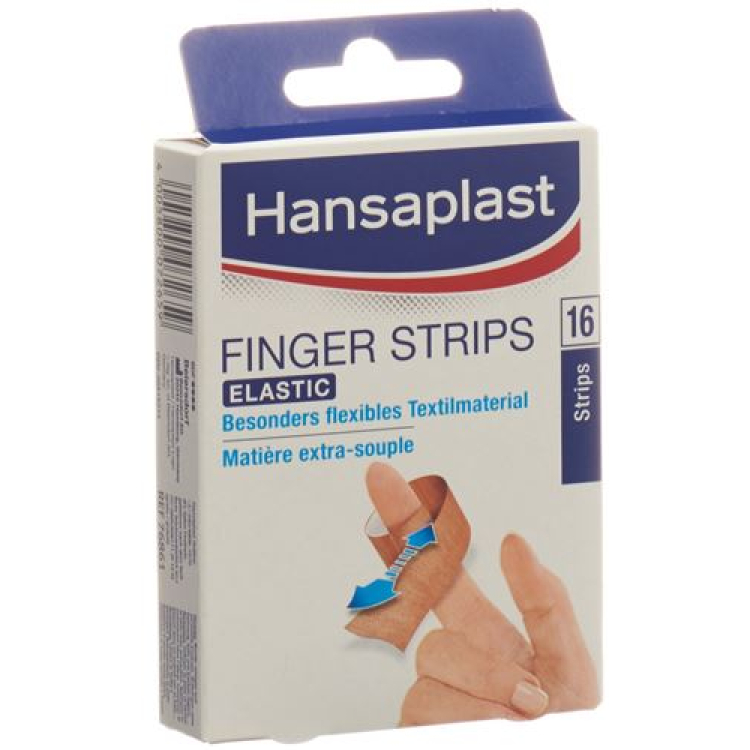 Полоски для пальцев HANSAPLAST 1,9смx12см Skin-16 шт.