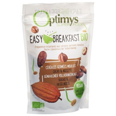 Optimys easy breakfast កាកាវ និងគ្រាប់ hazelnuts organic battalion 350 ក្រាម