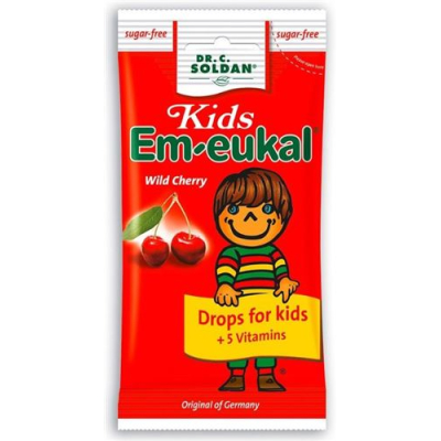 Soldan Em-eukal Kids Divoká čerešňa bez cukru bag 75 g