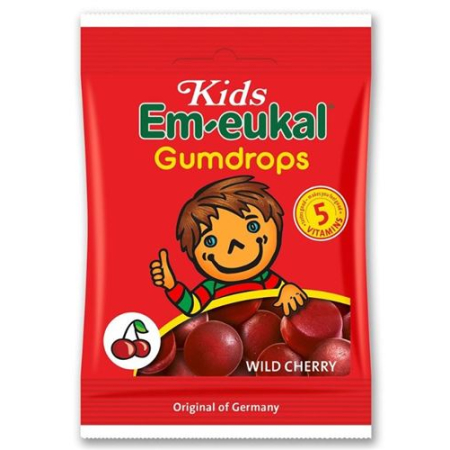Soldan Em-eukal Kids Gumdrops wild cherry Btl 40 ក្រាម។