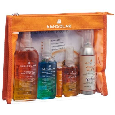 Sensolar family set sensolar spf 25 200ml after sun 100ml zerobite 75ml sensolar spf 25 50ml gratis läppbalsam