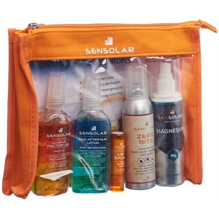 Sensolar sportlaste komplekt Sensolar SPF 25 100ml After Sun 100ml ZeroBite 75ml Sensolar Active Magneesiumisprei MED Free Keep Cool Towel