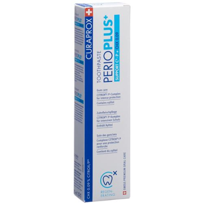 Curaprox perio plus chx 0.09% से tube 75 ml को सपोर्ट करता है