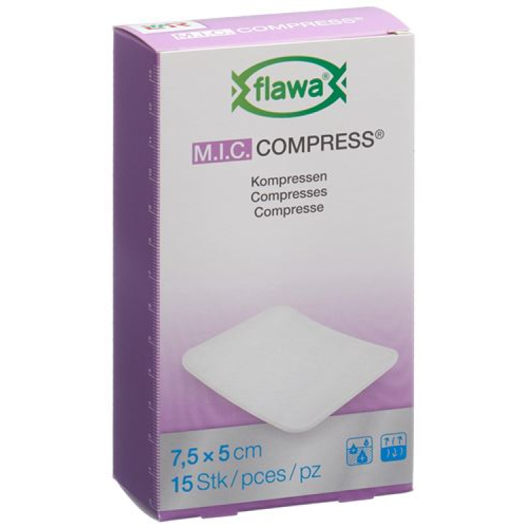 Flawa MIC komprimerer 7,5x5cm ikke sterile 15 stk