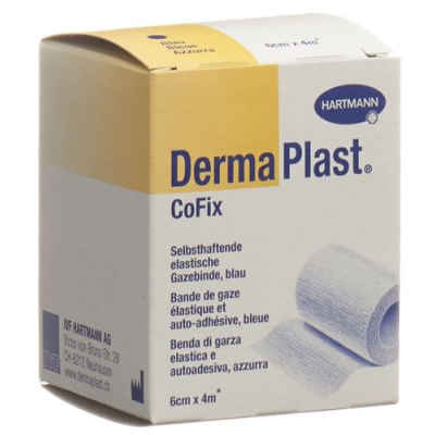 Dermaplast cofix gézkötés 6cmx4m kék