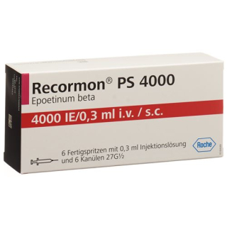 Recormon PS Inj Lös 4000 E/0.3ml Fertspr 6 pièces
