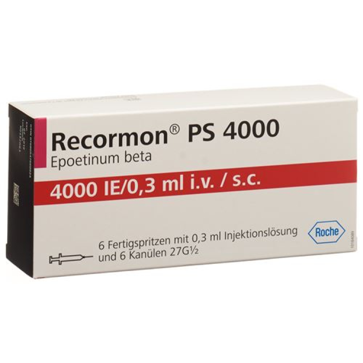 Recormon PS Inj Lös 4000 E/0,3ml Fertspr 6 db