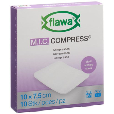 Flawa MIC compresse 7.5x10cm stérile 10 pcs