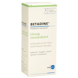 Betadine solution standardized Lös Fl 120 ml