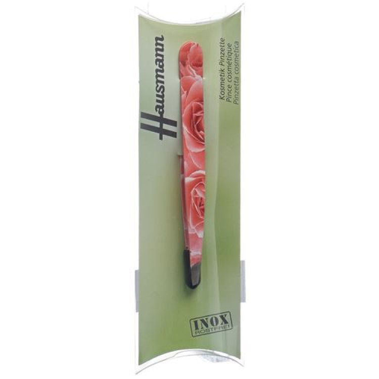 Hausmann tweezers slanted pink roses Design Roses