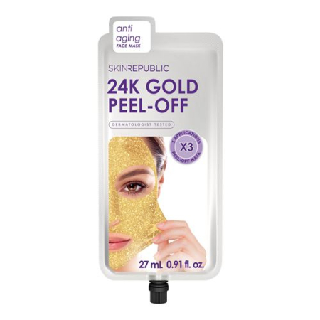 skin republic 24K Gold Peel-Off Face Mask 3 Applications 27 ml