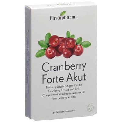 Phytopharma cranberry forte acute 30 tablečių