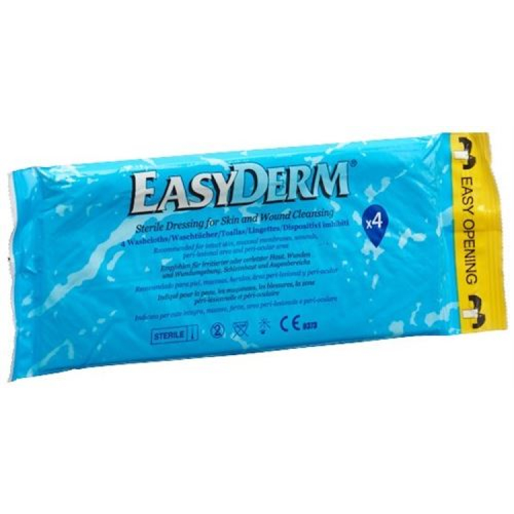 EASYDERM pre-moistened washcloth sterile Battalion 4 pcs