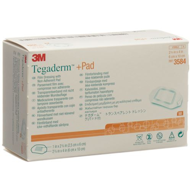 Buy 3M Tegaderm + Pad 6x10cm wound pad 2.5x6cm 50 pieces Online