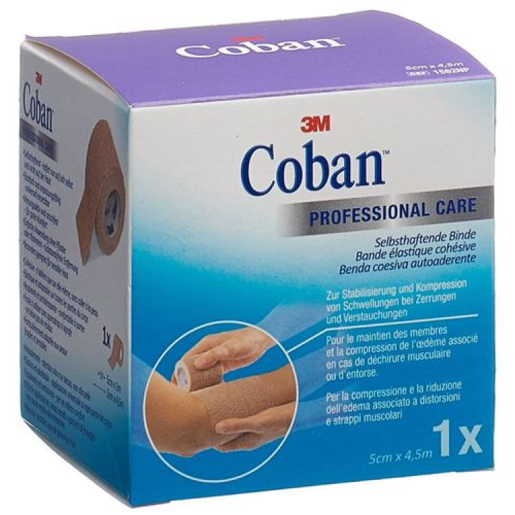 3M Coban Elastic bandage self-adhesive 5cmx4.5m skin color