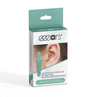 eeears Ear Cleaner silicone verde reutilizável
