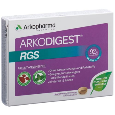 Arkodigest rgs 16 žuvacích tabliet