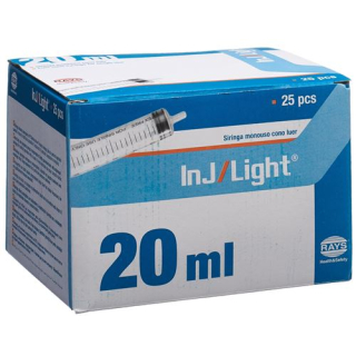 inj/light disposable syringe 20ml 3-part 25 pcs