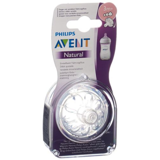 Ty ngậm Avent Philips Natural 3 tháng + 2 chiếc