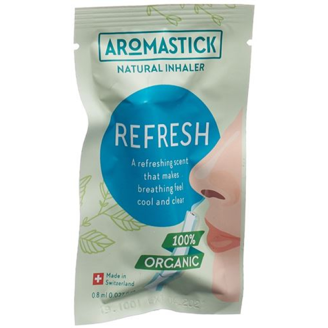 AROMASTICK Sniffing Stick 100% Organic Refresh
