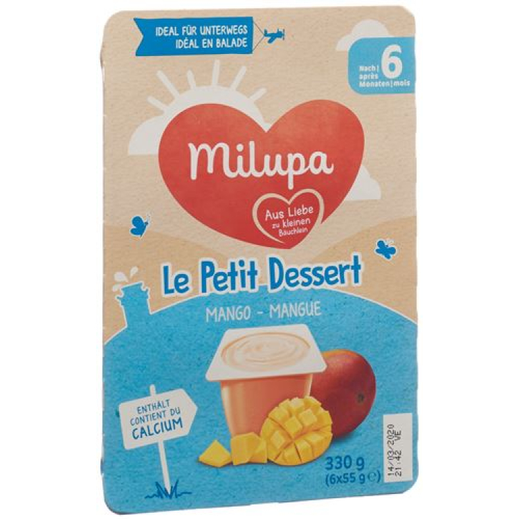 Milupa le Petit Dessert Mango 6 x 55 g