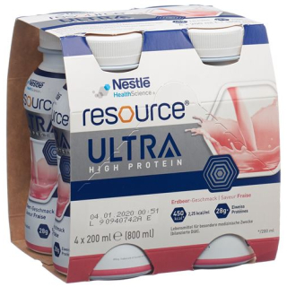 Resource Ultra High Protein Strawberry 24 Bottles 200 ml