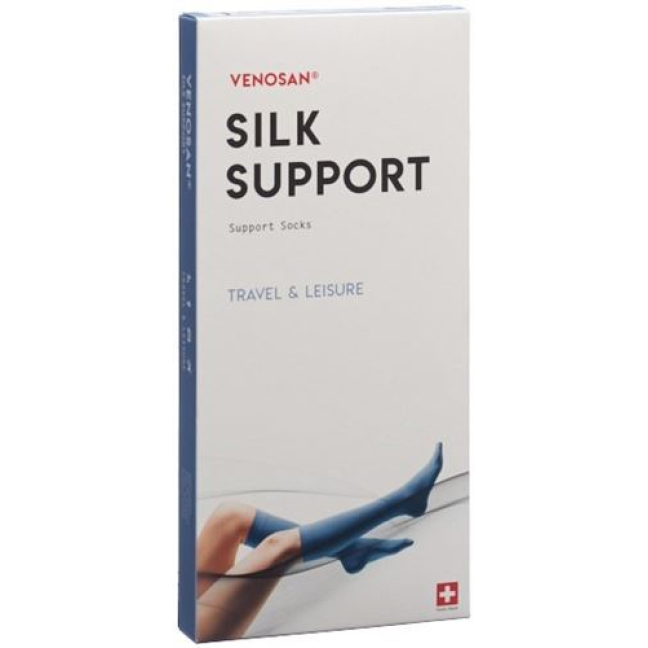 Calze Venosan Silk A-D Support L nere 1 paio