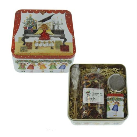 Herboristeria box Aurelia filled with Christmas Tea sugar sieve