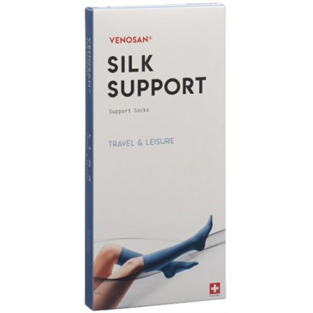 Venosan Silk A-D Støttestrømper L sølv 1 par
