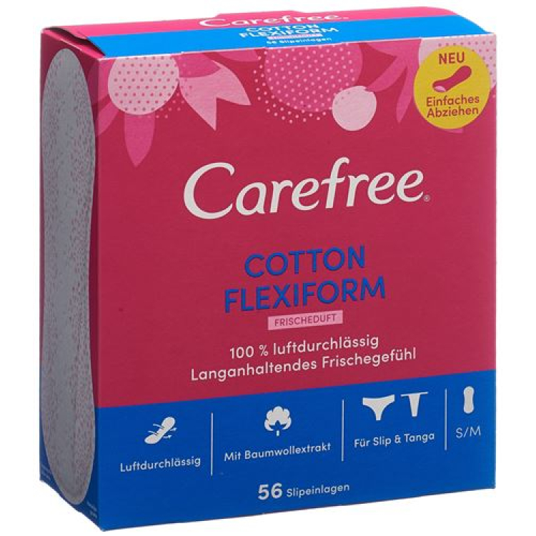 Carefree Cotton Flexiform Fresh 56 pieces