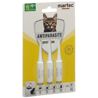 martec PET CARE Spot on ANTI PARASITE pour chats 3 x 1 ml