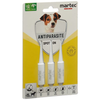 martec PET CARE Spot on ANTI PARASITE <15kg pour chiens 3 x 1,5 ml