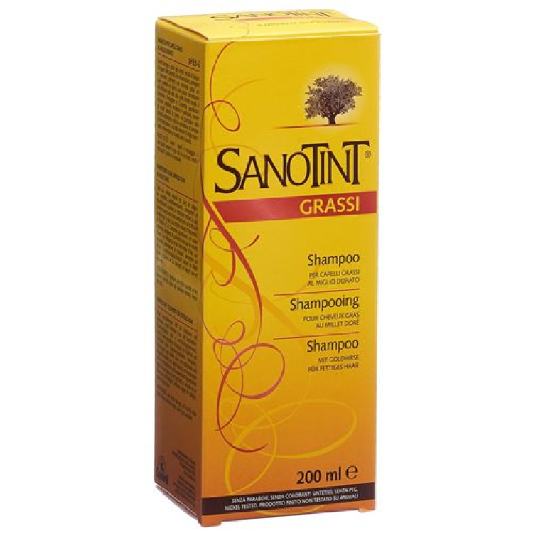 Sanotint sampon zsíros hajra pH 5,5 200 ml