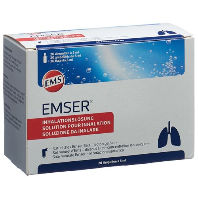 Emser inhalationsopløsning 5 ml x 20 ampuller